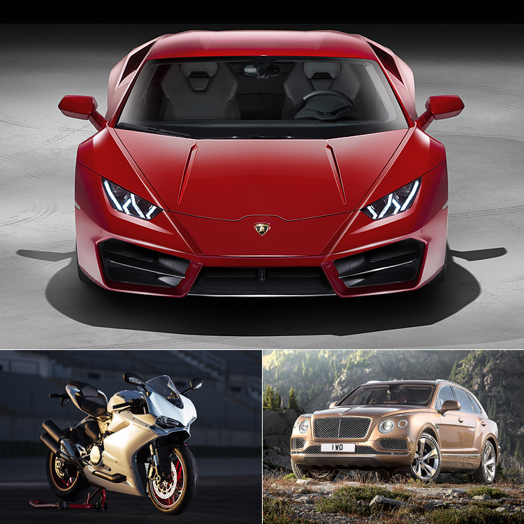 圖片來源：Lamborghini / Ducati / Bentley