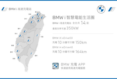  BMW智慧電能生活圈 輕鬆暢享純電旅程 BMW i高速充電網 全台10站正式啟用