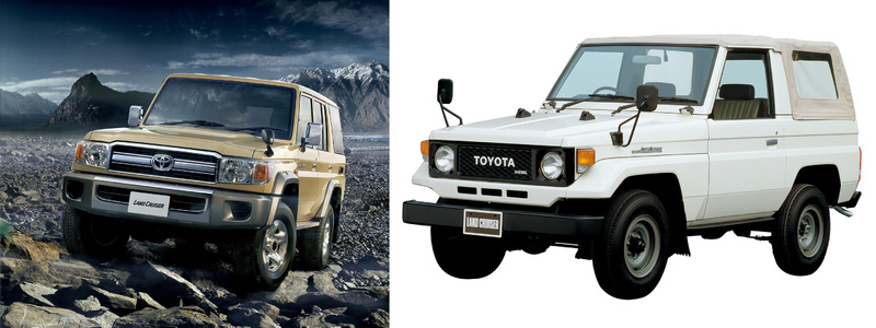 左為2004年車型，右為1984年車型。官方圖片