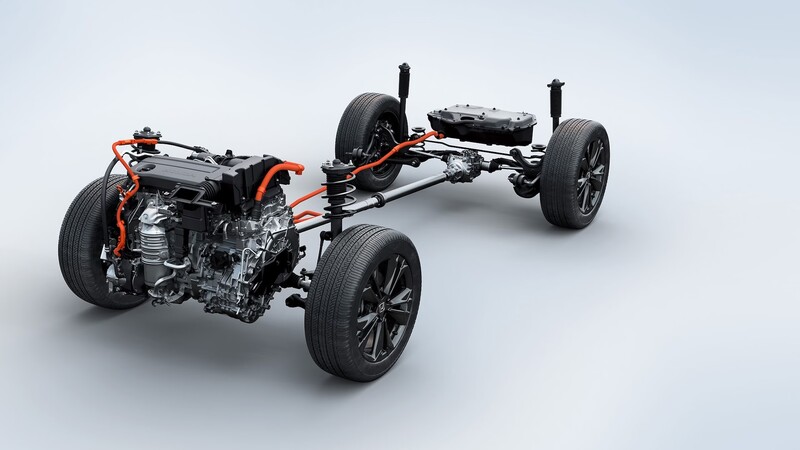 Honda CR-V的油電動力架構。官方圖片