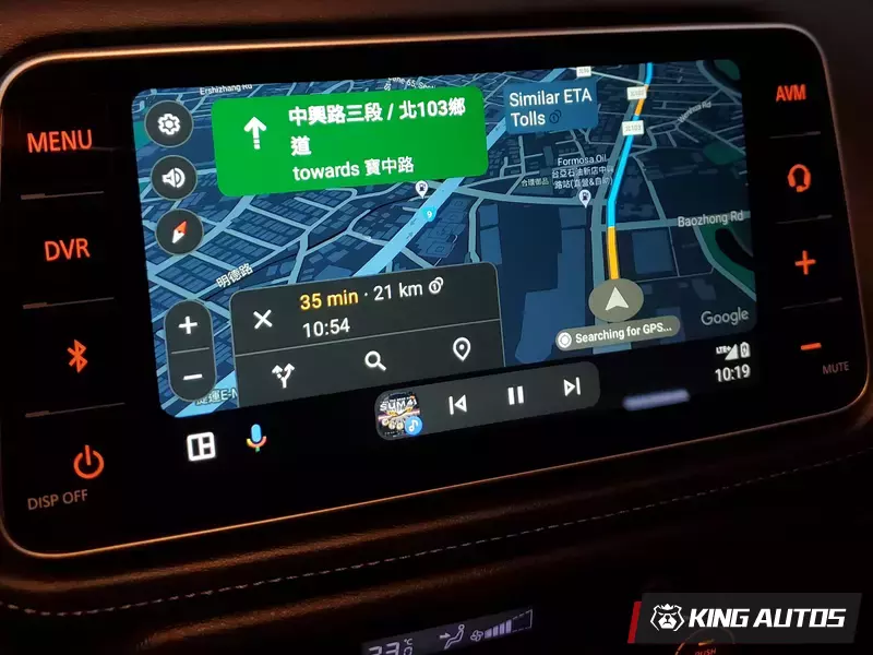 8吋中控螢幕，可全畫面顯示環景與Android Auto畫面。