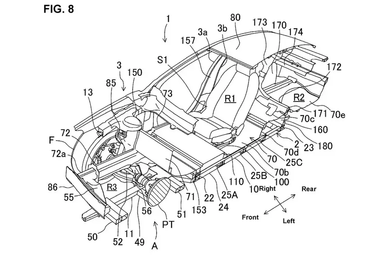 Mazda純電轎車專利設計圖