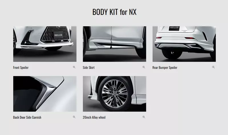 Lexus NX車系的Modellista套件多了鋁圈。摘自Modellista日本官網