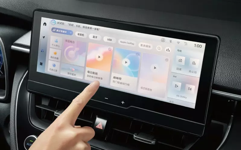 中國小改款Corolla Cross搭載10.25吋中控螢幕