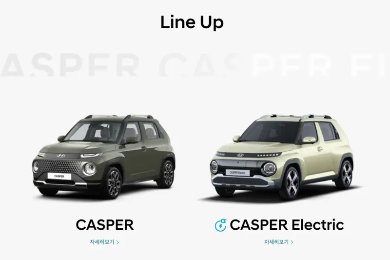 現行款Hyundai Casper與Casper Electric