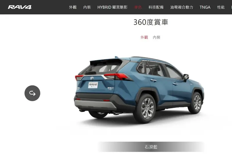 現行款Toyota RAV4車尾