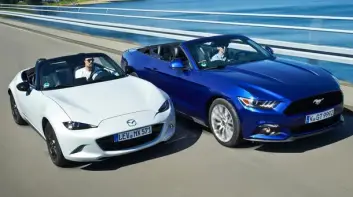 Mazda MX-5 和 Ford Mustang是最吸引人的敞篷車款選擇