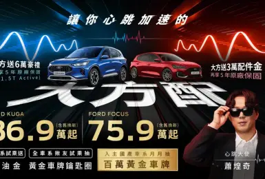 2025年6月購車優惠｜Ford Kuga下殺8字頭 新年式Focus ST 148.9萬元起