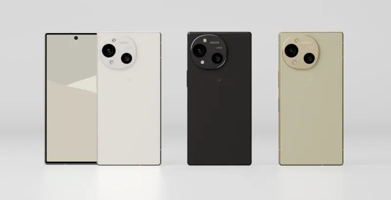 ▲AQUOS R10（由左至右：晶鑽白、晶鑽黑、晶鑽米）