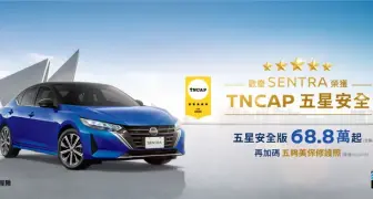 限量100輛！Nissan Sentra 五星安全版登場，73.8萬元就能入手高規格配備