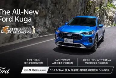 2025年8月購車優惠｜Ford Kuga下殺8字頭 再享6萬豪禮與5年原廠保固