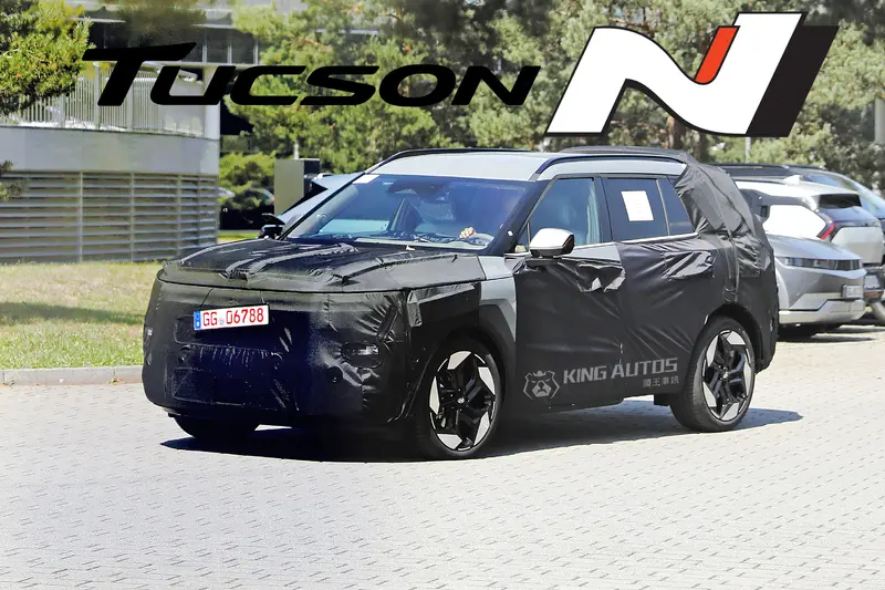 此為合成圖，圖片中為預計2026年第三季發表的大改款Hyundai Tucson，性能取向N車款的發表時程規劃尚無消息。