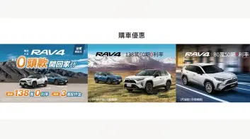 2025年11月購車優惠｜《Toyota RAV4 HEV》0頭款高額0利率&經銷商配件抵3萬 Sienna首次推出120萬低利率