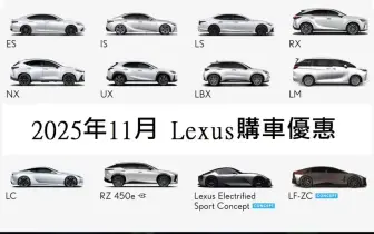 2025年11月購車優惠｜《Lexus》今年首次全車系換車禮遇 舊車賣給CPO 享額外最高5萬購車金