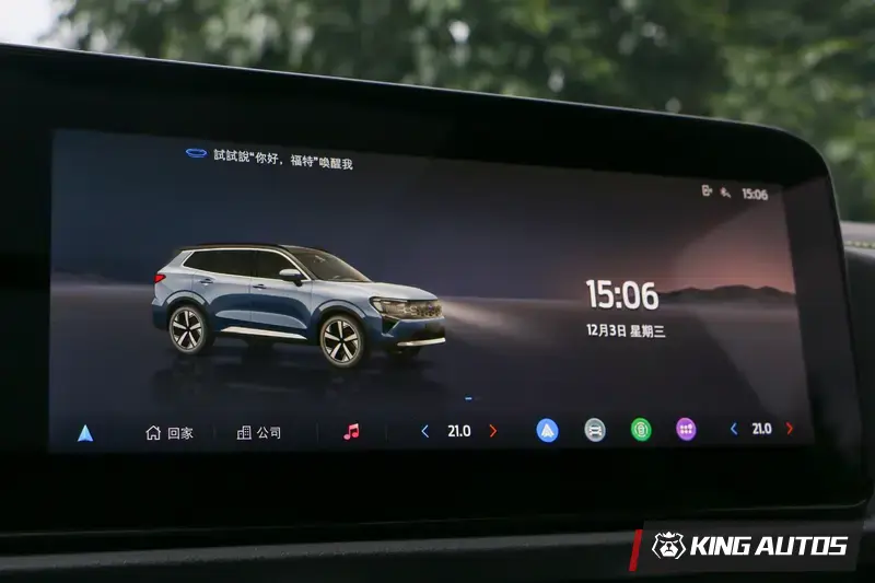 12.3吋中控螢幕，首頁的畫面相當簡潔。