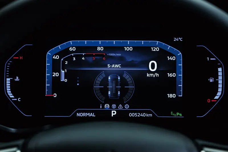 內裝更加先進，採用 8 吋彩色液晶儀錶板。