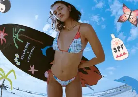 時尚潮流｜BILLABONG X LOTTIE HALL 聯名系列，手繪藝術泳裝與衝浪女裝，詮釋自由浪潮風格