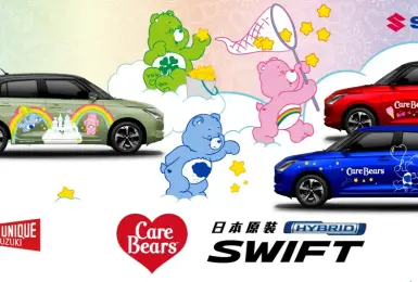 史上最萌聯名！彩虹熊 Care Bears 攻佔《Suzuki Swift》開出去回頭率 200%！