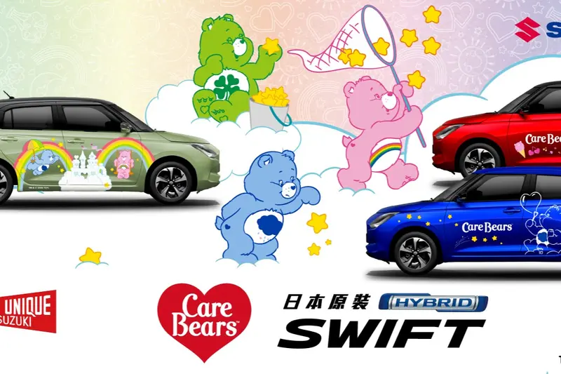 史上最萌聯名！彩虹熊 Care Bears 攻佔《Suzuki Swift》開出去回頭率 200%！