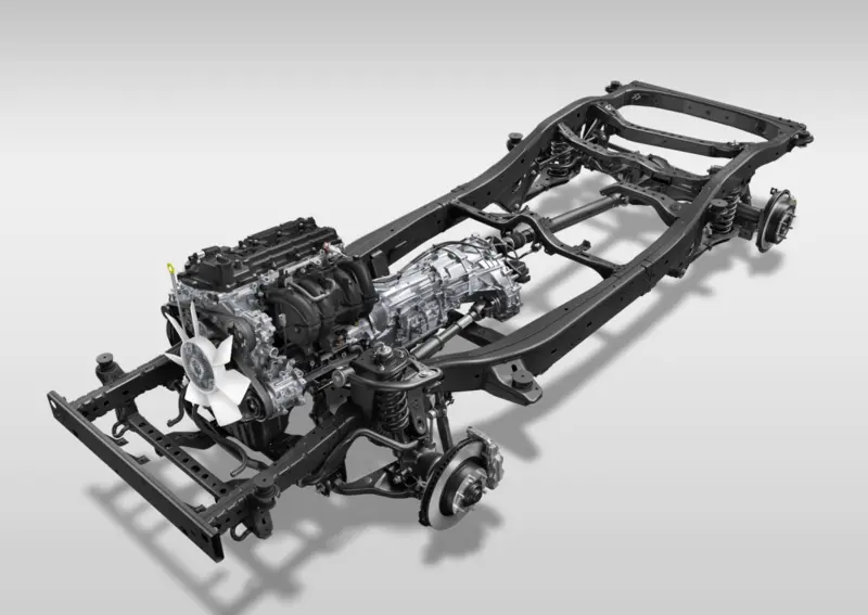 IMV(International Multi-purpose Vehicle)為縱置前置前驅平台,撐起了Toyota在泰國等東南亞市場上的輕型商用車,包含現行款Toyota Hilux皮卡、Toyota Fortuner休旅車、Toyota Innova,以及最新發表的貨車Toyota Hilux Champ,以及本文主角Land Cruiser FJ。