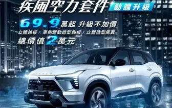 2026年4月購車優惠｜《中華三菱》XForce升級空力套件  Outlander下殺73.9萬元起 Zinger最低66.9萬起