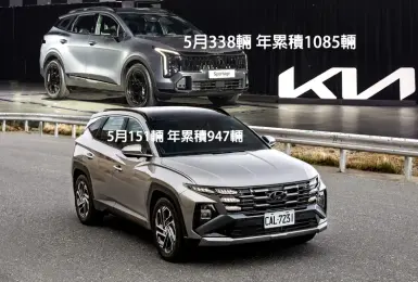 2026年5月《國產車款》銷售排行：Hyundai Tucson輸給進口兄弟車Kia Sportage Honda CR-V即將噴發