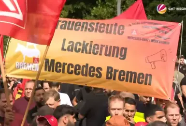 德國3.3萬工人抗議《Mercedes-Benz》壓榨勞工 股東卻爽領分紅
